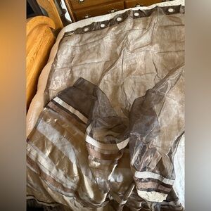 JCPenney Elegant Sheer Brown and Tan Curtains 2 panels